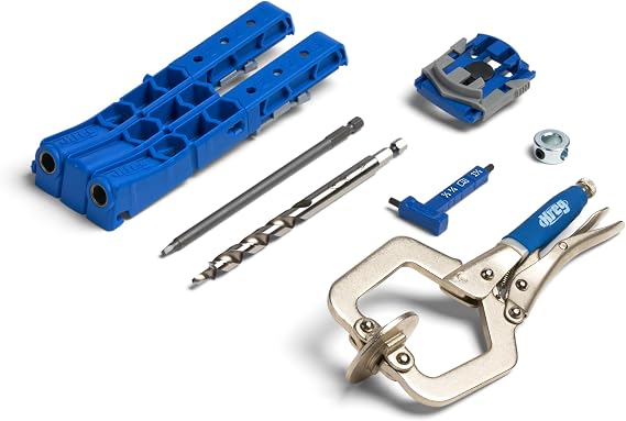 Kreg KPHJ320-22 Pocket-Hole Jig 320 with Classic 2 Inch Face Clamp - Small, Durable Jig for Tight Spaces - Easily Adjustable Drill Guides - For Materials 1/2" to 1 1/2" Thick | Small, Durable Jig for Tight Spaces, Easily Adjustable Drill Guides, for Materials 1/2" to 1 1/2" Thick