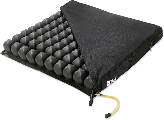 Roho Low Profile Wheelchair Cushion, Adjustable Air Cell, 16-17" x 16-17"
