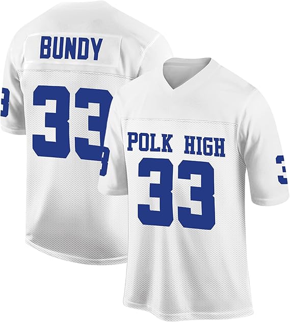 33 AL Bundy Jersey,Polk High Football Jerseys,Blue White Sports Shirt Men's 90S Hip Hop Clothing Party S-L