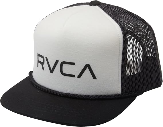 RVCA Men's Trucker Hat, Structured Hat with Stretch Mesh Back, Adjustable Snapback Closure
