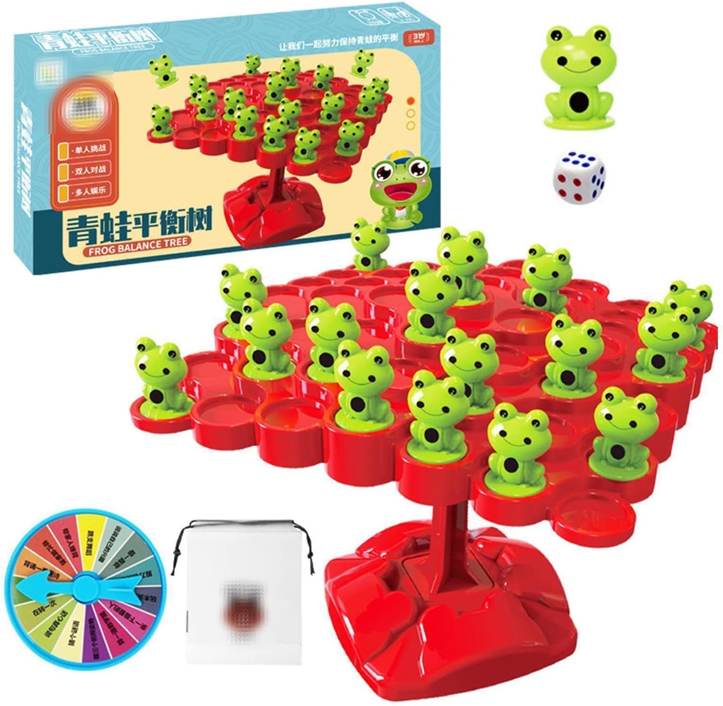 Balanced Tree Frog,Frog Balance Math Game,Cool Frog Balance Toys Two-Player Games,Frog Toy Number Counting Scale, Interactive Toys for Children's Gift
