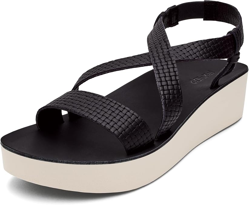OluKai Onohi Women's Strappy Leather Sandals, Day-to-Night Wedge