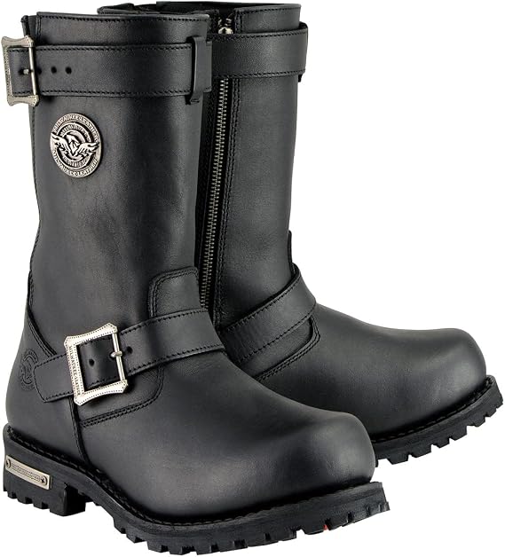 Milwaukee Leather Men's Black Axle Engineer Boots, MBM9020