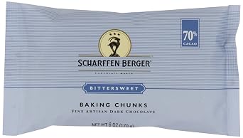 Scharffen Berger Baking Chunks, Bittersweet Dark Chocolate (70% Cacao), 6-Ounce Packages (Pack of 10)