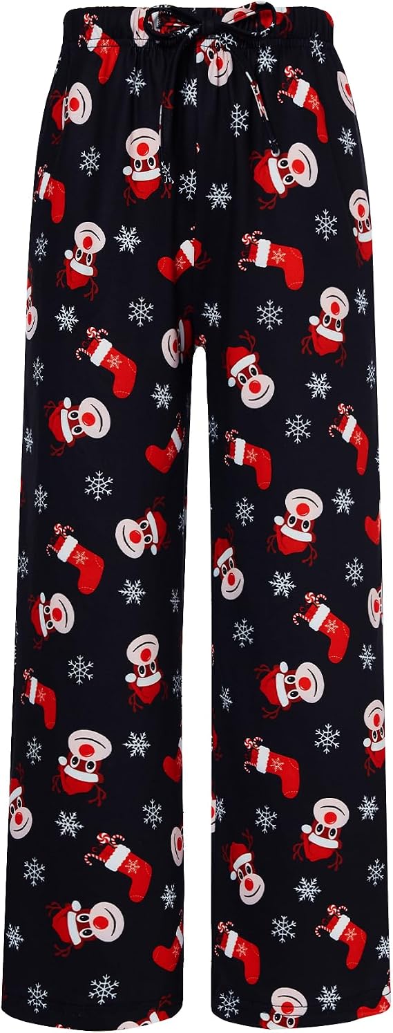 BFUSTYLE Kids Pajama Pants Funny Boys Girls Pyjamas Loose Holiday Bottoms 6-16 Years Pjs Trouser
