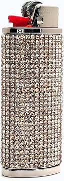 Shiny Handmade Rhinestone Lighter Case Cover Holder Sleeve Pouches for BIC Full Size Classic Lighter J6