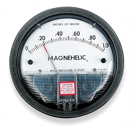 Dwyer Magnehelic Differential Pressure Gage, 2010,: 0-10" w.c.