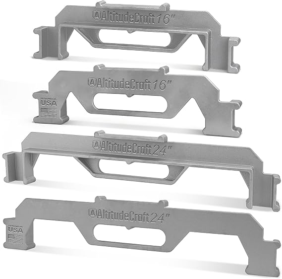 16'' & 24'' Framing Tools 2-Piece Set Bundle - Stud Framing Jig for 16 Inch or 24 Inch On-Center Precision Wall Stud Framing Measurement