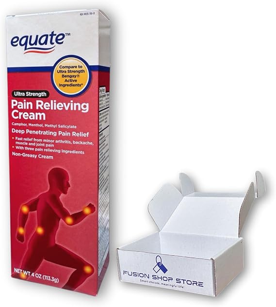 Cream Topical for Temporary Relief- Ultra Strength Fast Acting, 4 oz (Pack of 1), Boxed by Fusion Shop Store
