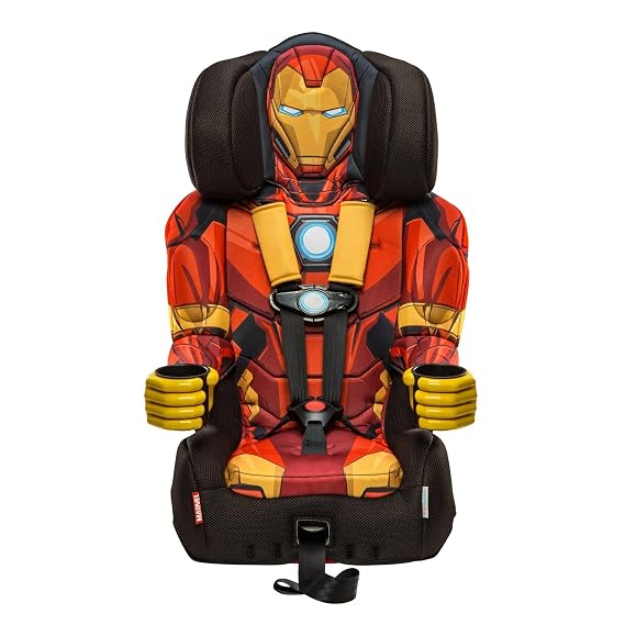 KidsEmbrace 2-in-1 Car Seat | Forward-Facing Harness (26.565 lbs) & Booster Mode (40100 lbs) | Latch | Premium Fit with Multi-Position Headrest, Harness & Recline - Marvel Iron Man