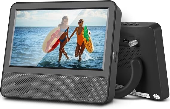 Jexiop 7" IPS 1080P Screen TV,Small Television with Digital ATSC Tuner, USB/TF Port,HDMI Input,Mini TVs for Camping Caravan Kitchen