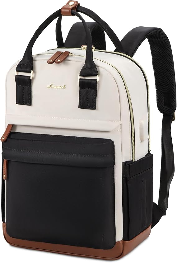 LOVEVOOK Women's Backpack 17 Inch Laptop Travel Backpack School Backpack Waterproof Work Bag Backpack Women Large School Bag Teenager Girls Elegant for Work Travel School University Office Black