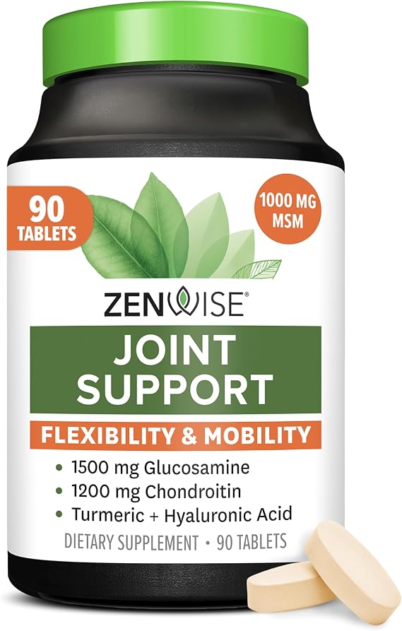 Zenwise Health Glucosamine Chondroitin MSM - Joint Supplement - 90 Count