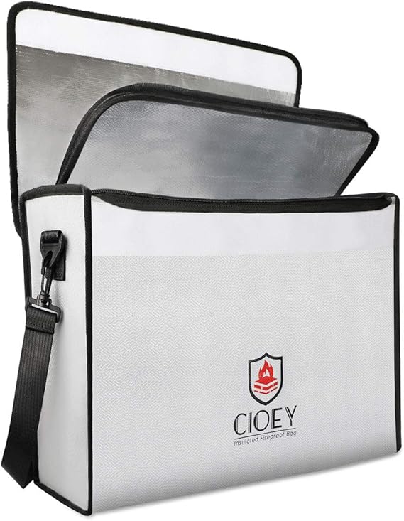 Fireproof Document Bag - Fireproof Box [Thermal Insulated] Fireproof Safety Boxes for Home Large Fireproof Bag Lockable Zipper Fireproof Safe Box Home Safes Fireproof Waterproof Fireproof Money Bag