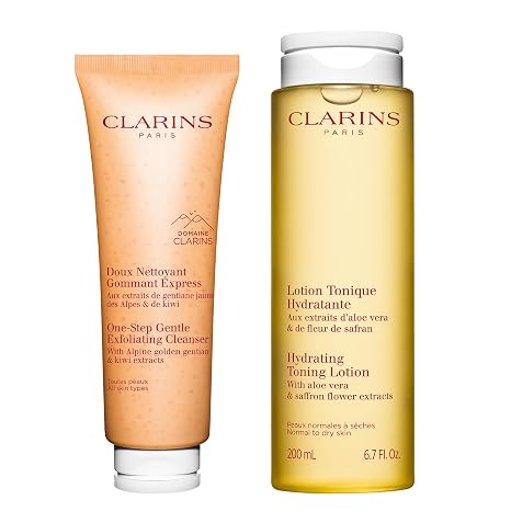 Clarins One-Step Gentle Exfoliating Cleanser | 3-In-1 Cleanser, Makeup Remover and Exfoliator | Boosts Radiance | Plant-Based Exfoliating Beads | All Skin Types