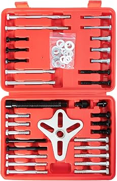 Harmonic Balancer Puller 46pcs Steering Wheel Puller Flywheel Remover Crankshaft Pulley Removal Steering Wheel Pulling Set