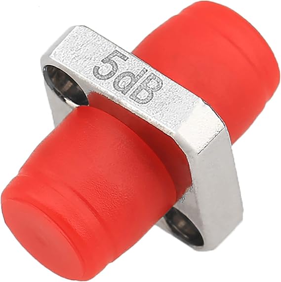 10Pcs Fixed Type Fiber Optic Attenuator FC/UPC 5dB Flange Optical Attenuator Fiber Optic Coupler Connector FC-FC