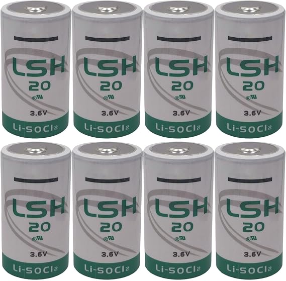 (8-Pack) LSH20 3.6 Volt D 13000mAh Lithium Non-Rechargeable Battery for ER34615M Lithium Battery LSH 20