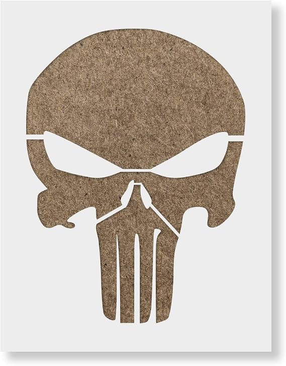Punisher Skull Stencil - Skull Stencil, Army Stickers, Gun Stencils, Skull Stencils, The Punisher