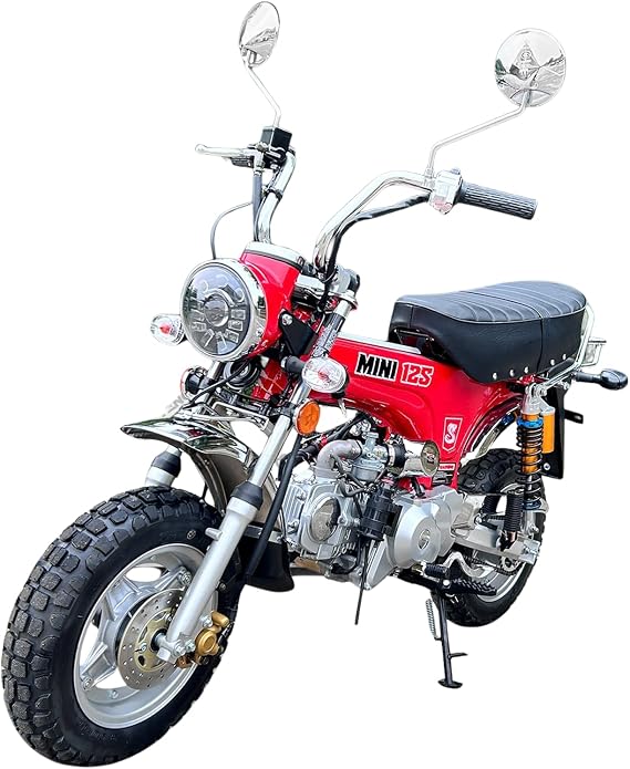 Red 125cc Mini Motorcycle Monkey Bike DAX CT70 Road Ready Minibike Red