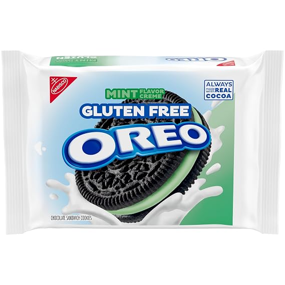 OREO Gluten Free Mint Creme Chocolate Sandwich Cookies, 12.47 oz