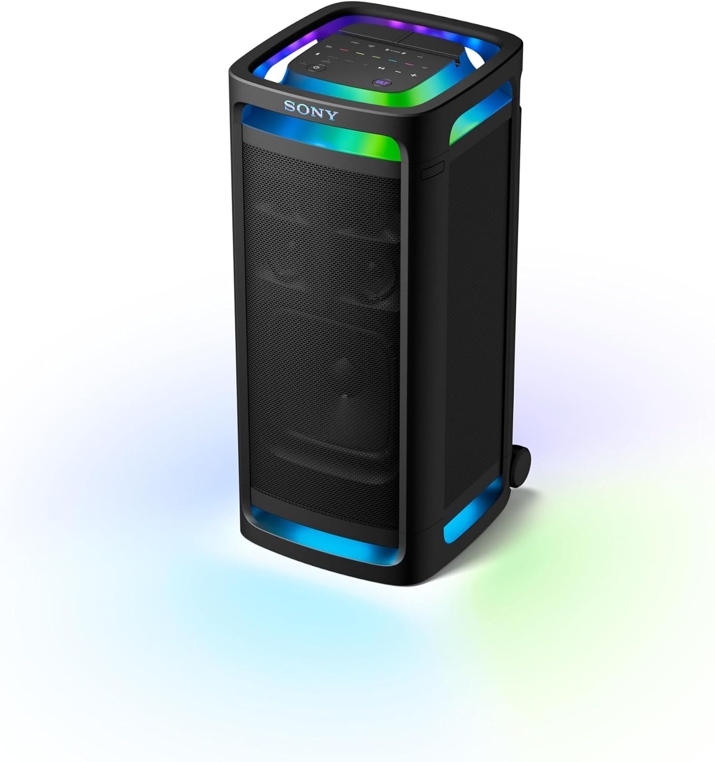 Sony ULT TOWER 9 - Ultimate Bluetooth Party Speaker, 25hr Battery & Mains Power, 2 x ULT POWER SOUND modes, X-Balanced Speaker, 360 Lights & Sound, Karaoke Inputs - Black