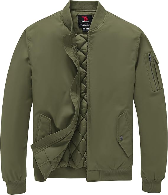 TBMPOY Men's Winter Bomber Jacket Fall Casual Windbreaker Softshell Jackets