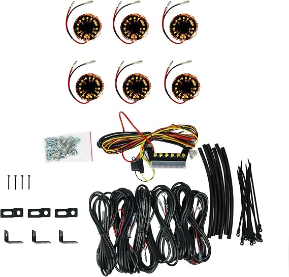 Cyclone V2 LED - Rock Light - 6-Light System - Amber - 5W Flood Beam