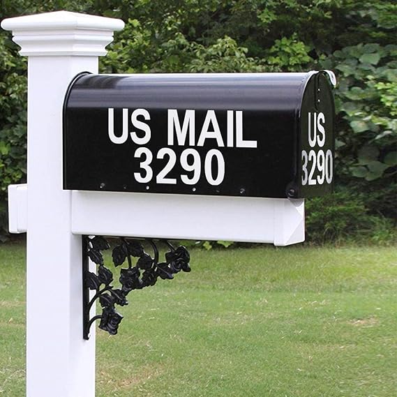 Seloom 148 PCS 2" Reflective Mailbox Numbers Stickers for Outside,White Numbers and Letters Stickers Address Numbers for Mailbox,Self Adhesive Vinyl Waterproof Mailbox House Decals for Door Cars Home