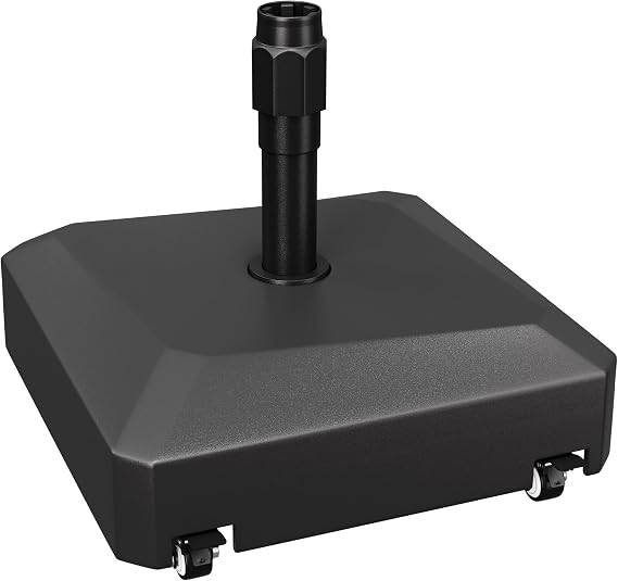 AreShark Wheeled Patio Umbrella Stand, Mobile Outdoor Umbrella Base