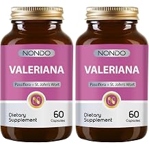 Nondo Valeriana Kedi Otu 60 Kapsül Pasiflora Sarı Kantaron Rahat Bir Uyku Döngüsü İçin (2 paketi)