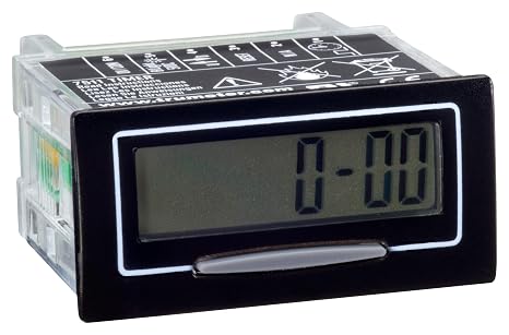 7511HV 5-110 VDC OR 10-240 VAC Input, 9MM 8-Digit LCD, Manual OR Disabled Reset, Rectangular Flush Mount with Clip, Remote, Screw TERMINALS.