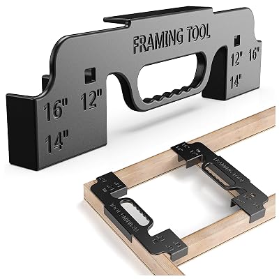 3 in 1 Metal Framing Tools,16 Inch on Center Framing Layout Tool,Cast Aluminum Framing Spacing Tool,Measurement Framing Jig for Walls,Roofs,Floors or Ladders