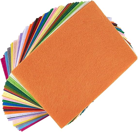 40 Colours Felt Fabric Crafts, Coloured Felt Sheets 10 cm x 15 cm, Felt Panels Colourful, Craft Felt for DIY Crafts, Sewing Manual Decoration, Polyester Felt Fabric Felt Sheets DIY, Colourful Sewing