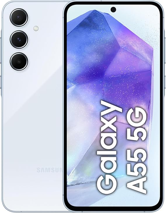 Samsung (A556 Galaxy A55 Dual 5G 256GB 8GB RAM (Ice) Blue