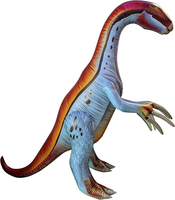 HOHQB Inflatable Dinosaur Jurassic Birthday Party Supplies, Large Dinosaur Balloons Party Decorations for Kids (37H Lifelike Therizinosaurus)