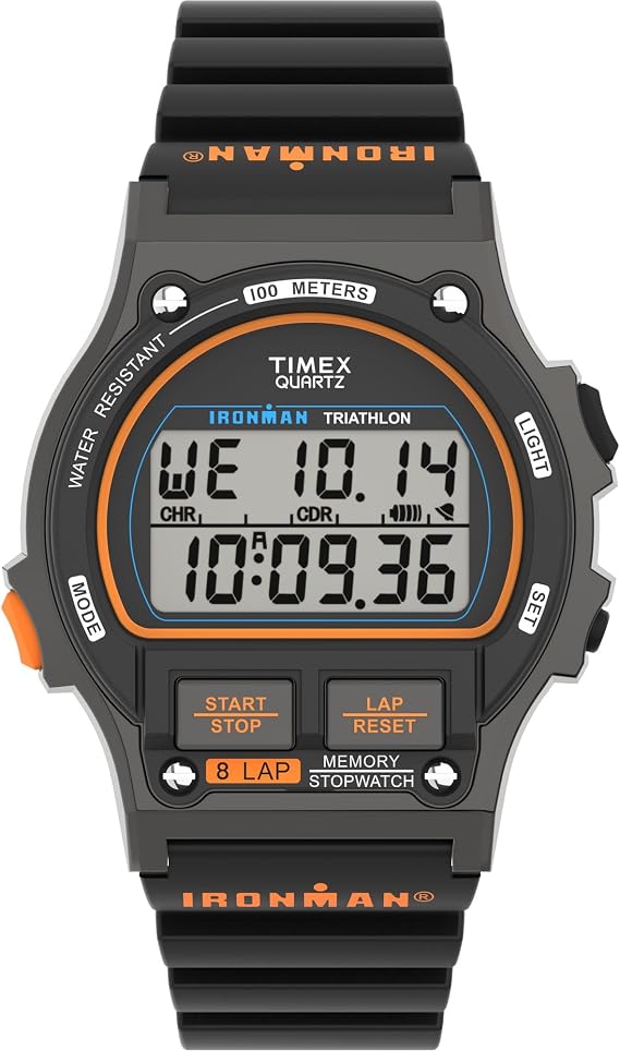 Timex Men's Ironman Classic 42mm Watch - Black Strap Digital Dial Grey Case, Black, Strap