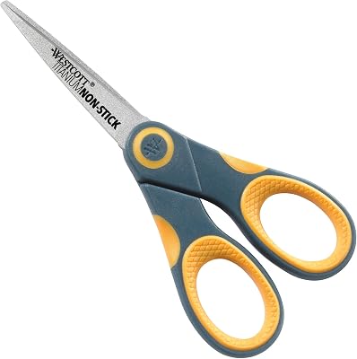 Westcott 5-Inch Straight Titanium Bonded Non-Stick Scissor