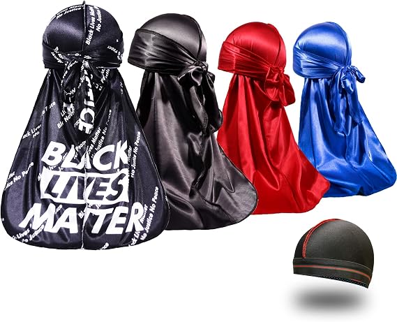 ForceWave Silky Durags for Men 360 Waves, with a Designer Do Rag & Wave Cap