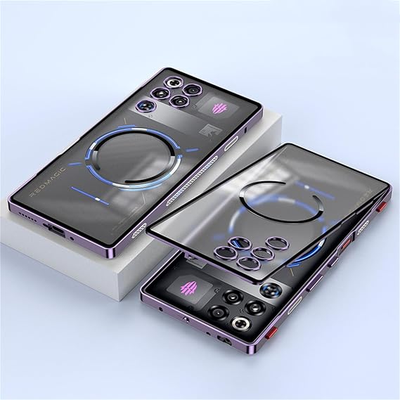 DAYJOY Magnetic Metal Bumper Frame Case Compatible with Nubia Red Magic 11 Pro/11 Pro+, Luxury Premium Aluminum Alloy Shockproof Bumper Frame with