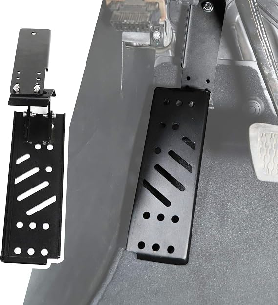 JeCar Dead Pedal Steel Foot Rest Compatible with Jeep Wrangler 2018-2023 JL JLU, Black (DO NOT Fit 4xe Model)