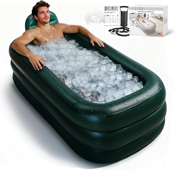 Portable Inflatable Bathtub Adults, Ice Bath & Outdoor Garden