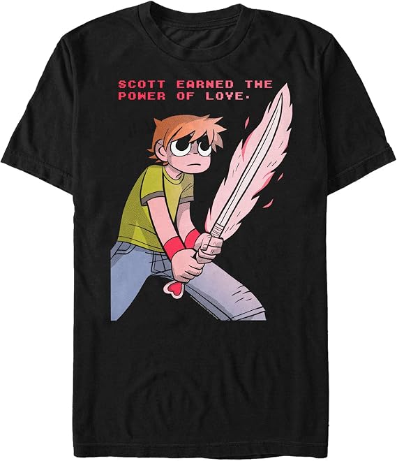 Scott Pilgrim vs. the World Power of Love Young Men's Short Sleeve Tee Shirt