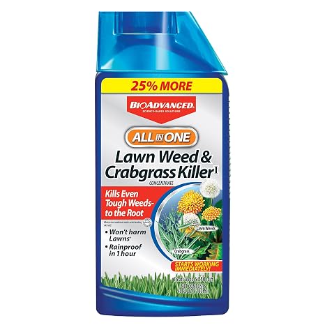 BioAdvanced All-In-One Lawn Weed and Crabgrass Killer I, Concentrate, 40 oz