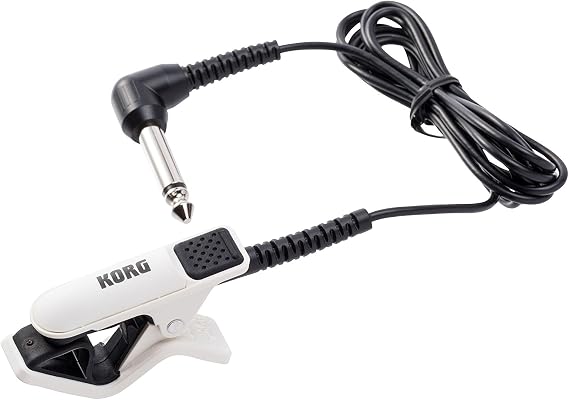 Korg CM-300 Clip-on Contact Mic w/ 1.2" Maximum Width - White & Black