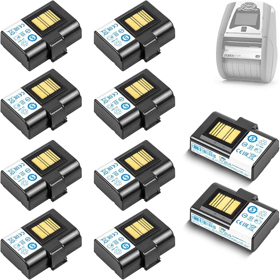 CBQ 10PCS for Zebra ZQ520 Battery QLN320 ZQ620 QLN220 Mobile Printers