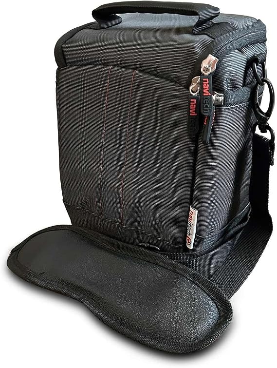 Navitech Black Protective Portable Handheld Binocular Case Travel Bag - Compatible With Vanguard Veo HD2 8x42 Binoculars