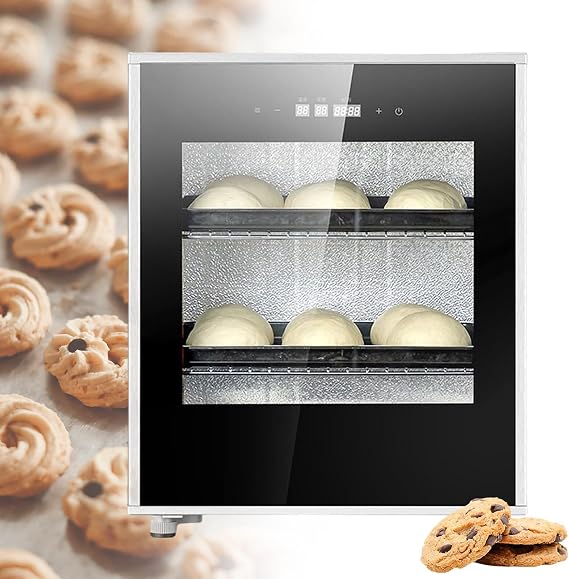 Bakery Dough Fermentation Chamber With Removable Grids - 40 L Electric Dough Proofer Box For Croissant & Cultured Cheese Making, Touch Control, Transparent Observation Door