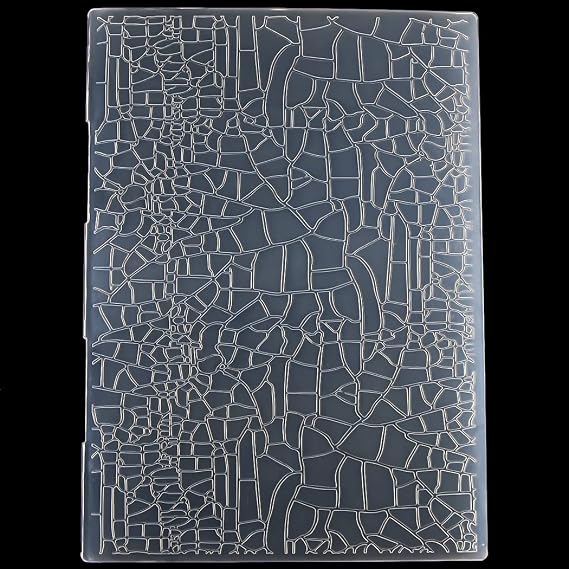 Kwan Crafts A4 Size Crack Background Plastic Embossing Folders for Card Making Scrapbooking and Other Paper Crafts 3050939