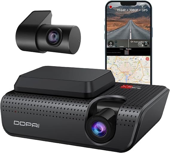 DDPAI Dash Cam 4K Front and Rear,5G WiFi, GPS, Dual Car Dash Camera 2160P Front with IMX415 Sensor,1080P Rear, Dashboard Camera 32G &128 GB Max Supercapacitor, X5P